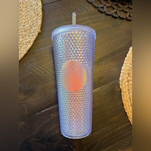 Starbucks Iridescent Lavender and Green Studded Tumbler